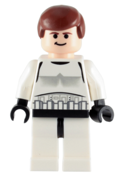 LEGO Minifigure -- Han Solo - Stormtrooper Outfit-Star Wars / Star Wars Episode 4/5/6 -- SW0205 -- Creative Brick Builders